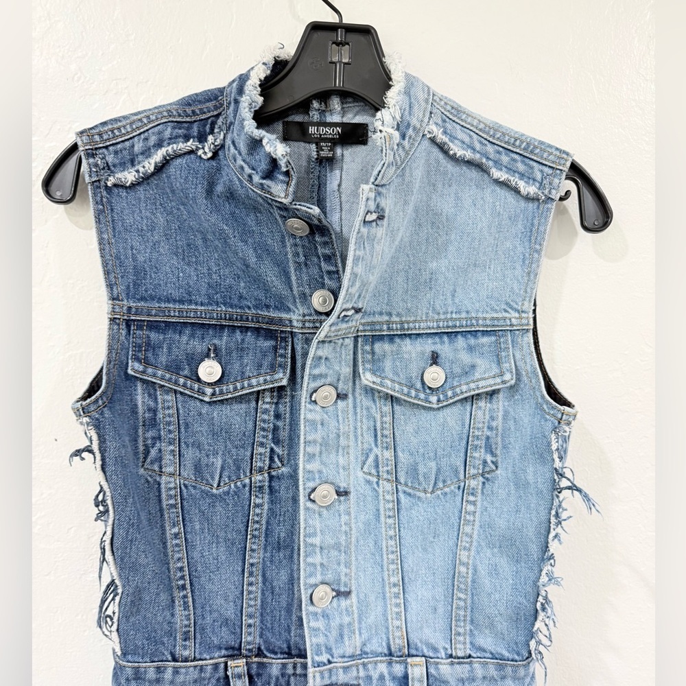 Hudson Women's DIY-Pieced Dress 2 Toned Denim Dress Size XS - Picture 3 of 7